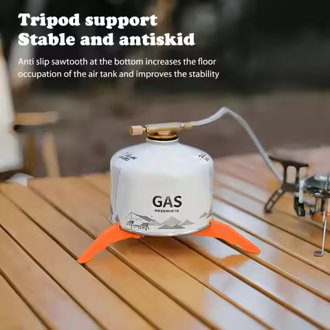 Fuel Can Stabilizer for Camping Stoves,Foldable Cartridge Canister Tripod Bracket for Hiking Camping