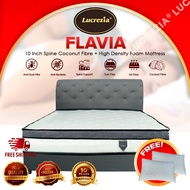 Free Shipping / Lucrezia Flavia (10 inch) Latex Feel Foam Coconut Fibre Mattress / Tilam / 椰丝床垫 Sing