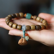 Retro Guajacwood Bracelet Female Single Circle Mori Style Student Bracelet Couple Buddha Beads Bracelet Sandalwood Bracelet Ethnic Style Buddha Beads