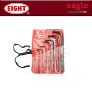 Eight 008-1 9 Pcs 1.5 - 10mm Black Long Length Hex Key Wrench