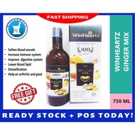 蒜姜醋保健 疏通血管 WINHEARTZ HEALTH GINGER MIX 750ML[ HONEY GINGER GARLIC LEMON APPLE CIDER VINEGAR CALAMANS