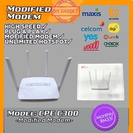 (Ready Stock) Modified NEW CPE LTE modem CP300  unlimted hotspot stable than CP108 HUAWEI B310as-852 B315