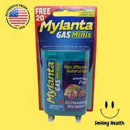 Mylanta Gas Minis Convenient Pocket Pack Assorted Fruit, 60 Chewable Mini Tablets