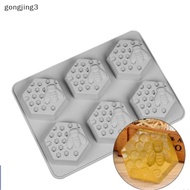 [gongjing3] 1 Pc 6 Cavity Silicone Bee Hive Decor Handmade Soap Mould Resin Mold SG