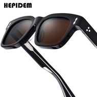 HEPIDEM Acetate Polarized Sunglasses for Men Famous Brand Designer Thick Big Size Square Sun Glasses