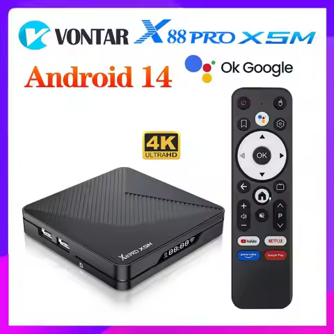 X88 Pro X5M TV Box Android 14 Amlogic S905X5M (S905A) Quad-core 4K HDR Media Player Dual Wifi BT5.0 
