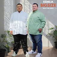 KEMEJA Long Sleeve Distro Shirt Bigsize 5XL 6XL 7XL 8XL 10XL Large Size Plain Jumbo Men's Shirt