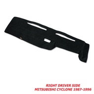 พรมคอนโซล ขับขวา Rh Driver Dashmat Dash Mat Dashboard Cover Mitsubishi L200 Cyclone Mighty Max ปี 1987-1996