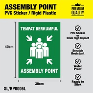 Signage for Assembly Point / Tempat Berkumpul