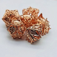 【Hot sell dice】叶子镂空骰子镂空骰子 套装D20 D1【现货】 2 D10 D热销，， % D8 D6 D40723 【Hot sell dice】Leaf hollow dice se