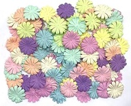 100 pcs Mulberry Paper Patch Flowers 39x39mm Mulberry Paper Flower Scrapbooking Wedding DIY Craft Su