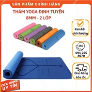 Tpe yoga Mat 2 Layers 8mm Anti-Slip Premium - Class 1