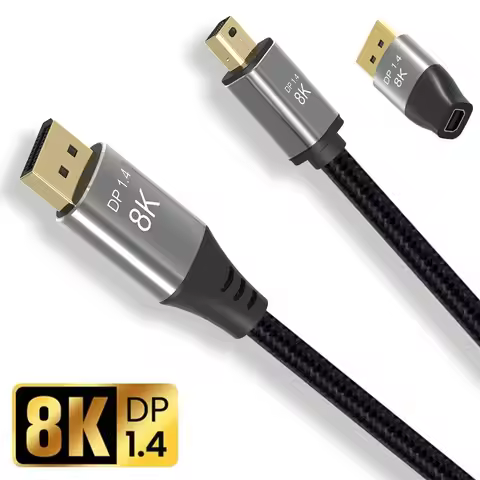 Monitor MDP to DP HDTV Conversion Cord Mini DP to DP Cable 8K@60Hz 4K@144Hz DisplayPort 1.4