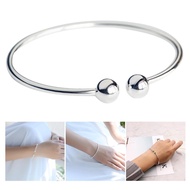Fashionable Silver Wristband with Stainless Steel Chain – Plated Twisted Round Cuff Bangle