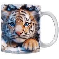 3D Big Cat Northeast Tiger Baby animal animal Ceramic Coffee Mug Tea Cup