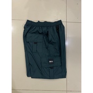 Men's shorts, cargo pants, parachute material, 6 pockets, pants below the knee