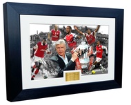 Arsene Wenger CELEBRATION 12x8 A4 Signed Arsenal - Thierry Henry- Patrick Vieira- Dennis Bergkamp- I