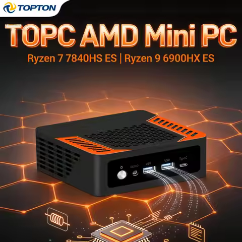 TOPC Solid AMD Ryzen 9 7940HS ES R7 7840HS ES Gaming Mini PC USB4.0 Dual LAN 2xDDR5 Windows 11 Pro N