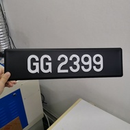 Nombor Plate Kereta Besi Ketuk Aluminum Font JPJ Lepas