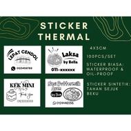 100 pcs Sticker Budget | Sticker Label |Sticker Makanan Vendor | Saiz 4x3cm | PART 2