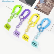 SEPTEMBER Coil Springs Keychain, With Metal Clasp Retractable Springs Keyring, Bracelet Spring Stret