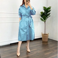 TUNIK ADELINO / TUNIK KANCING BELAKANG KANCING HIDUP INCLUDE BELT