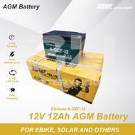 CHILWEE EBIKE BATTERY 6-DZF-12 , 12V 12AH - 3 MONTH WARRANTY - SCREW TYPE -FOR EBIKE & EMOTORCYCLE
