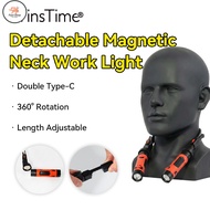 FS WinsTime G10 1800 Lumens Neck Headlamp - Detachable Flashlights, 180° Rotation, Length Adjustable