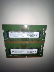 Micron 美光  DDR4 3200 8GB 筆記型記憶體 MTA8ATF1G64HZ-3G2R1 共有兩條