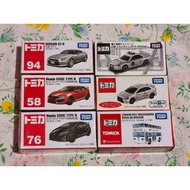 Tomica Set D - Honda Civic Type R FK2 FK8, Nissan Skyline GT-R BNR34, London Bus, Lancer Evo X