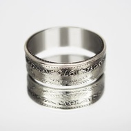 斯里蘭卡硬幣戒指錫蘭 50 美分 1975 年男士硬幣戒指 女士硬幣戒指