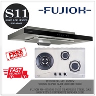 FUJIOH FR-MS1990 R/V  900MM SUPER SLIM COOKER HOOD  +  FUJIOH FH-GS5035 SVSS STAINLESS STEEL GAS HOB WITH 3 DIFFERENT BURNER SIZE BUNDLE DEAL