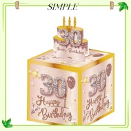SIMPLESHOP Birthday Pull-Out Money Gift Box, 16th/18th  Party Money Roll Gift Box, with Card Gift Mo