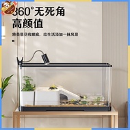 Turtle Jar with Lid Landscaping Villa Feeding Box Plastic Household Brazilian Turtle Tortoise Feedin