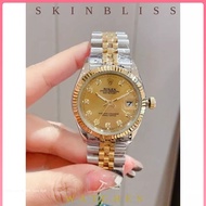 Stock baru【Datejust】 Rolex Jam tangan perempuan original 100% Automatik /Automatic women's Watch 32m