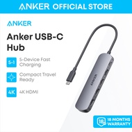 Anker USB-C Hub 5-in-1 4K 30Hz HDMI with 100W Max Power Delivery USB-C and USB-A Data Ports