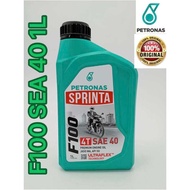 ✅100% ORIGINAL PETRONAS MINYAK HITAM 4T F100 LC Y15 Y16 4S 5S LC135 Y15ZR  ENJIN ENGINE OIL MOS