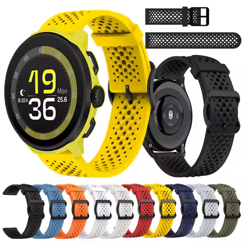 22mm Silicone Watch Strap For SUUNTO RUN Wristband For SUUNTO 9 PEAK DLC/5 PEAK/RACE S 2/OCEAN/VERTI