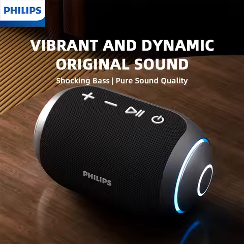 Philips TAS3209 Outdoor Portable Wireless Speaker W/ Colorful Lighting 1800mAh Battery Life Wonderfu