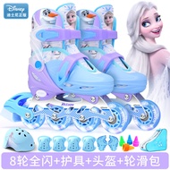 Disney รองเท้าสเก็ตเด็กชุดปรับขนาด Roller Skates สําหรับชายหญิงเริ่มต้นที่เป็นมิตรอินไลน์สเก็ตเกียร์