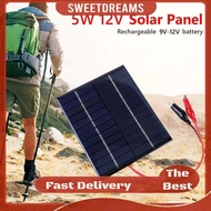 5W 12V Solar Panel with Clip Cable Portable Solar Panel Solar Panel Charger for Lamp Fan Pump for 9-