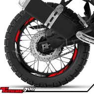 For Yamaha Tenere 700 XTZ 700Z Motorcycle Wheel Stripes Sticker Rim Decal Reflective Hub Tape Accessories Waterproof