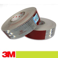 3M 933 Reflective Sticker Tape Annual Inspection Sticker Warning Car sticker Red And White Reflectiv