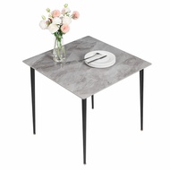 โต๊ะกินข้าวโมเดิร์น โต๊ะกินข้าว 4 ที่นั่ง 80ซม หินอ่อน ลักษณะ Square Dining Table Sintered Stone Beautiful Marble Tabletop หินอ่อนราคา --- No Including Chair