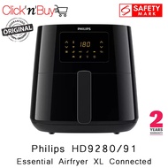 Philips HD9280 Essential Airfryer XL. Rapid Air Technology. Voice Control Enabled. Safety Mark Approved. 2Yr Wty.