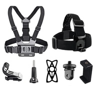 Chest Strap Head Strap Belt For GoPro Hero 12 11 10 9 8 Black Yi 4K Sjcam Sj4000 Insta360 Action Cam