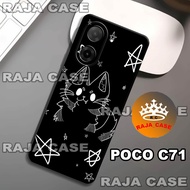 Rc11/Softase rubber poco C71 - Cat Motif - Case poco C71 - Casing poco C71 - Silicone poco C71 cool 