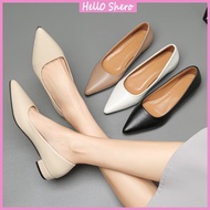 DE9 Women Pointed Toe Slip-On Flats Casual Work Shoes