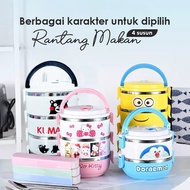 PT Lucky Inti Persada - PROMO Rantang Makan Karakter Lucu 4 Susun Tahan Banting Anti Bocor / Rantan