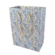 藍編織-M【Shizen-手工紙禮物袋】